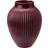 Knabstrup Ripple Berry Wine Red Vas 27cm