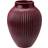 Knabstrup Ripple Berry Wine Red Vase 27cm