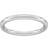 Goldsmiths D Shape Standard Milgrain Edge Wedding Ring - White Gold