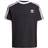 adidas Originals Junior 3 Stripe T-Shirt - Black
