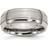 J Brand Titanium Grooved Brushed Polished Band 8 mm