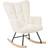 Beliani Oulu White Rocking Chair 104cm