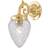 Karlskrona Lampfabrik Topelius Polished Brass/Transparent Väggarmatur