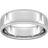 Goldsmiths Traditional Court Standard Milgrain Edge Wedding Ring 7mm - White Gold