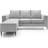 Abakus Direct Capri Light Grey Sofa 200cm 3 Seater