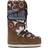 Moon Boot Icon Flower-Print Boots - Brown/Elephant Grey