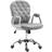 Properav Extra Ergonomic Swivel Diamond Tufted Grey Office Chair 103cm