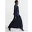 Karen Millen Jersey Ponte Georgette Mix Midi Dress - Navy