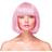 PartyPal Short Straight Hair Party Wig Light Pink