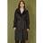 Yumi Trench Faux Fur Coat - Black