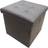 Home Republic Linen Foldable Storage Ottoman Small Foot Stool