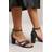Where's That From Ella Mid High Block Heel Sandals - Black