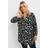 Yours Curve Floral Print Blouse - Black