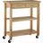 Premier Housewares Hevea Natural Trolley Table 40x80cm