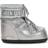 Moon Boot Icon Low Padded Metallic Satin Snow Boots - Silver