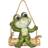 OutSunny Vivid Frog on Swing Art Sculpture