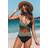 Cupshe Black & Eucalyptus Wrapped Bikini Top & High-Rise Bottoms Set
