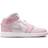 Nike Air Jordan 1 Mid GS - Pink Foam/Fire Red/White