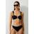 Karen Millen Detachable Strap Gold Trim Bikini Top - Black