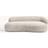 Westwing Collection Alba Cream White Sofa 235cm 3 personers