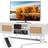 VEVOR Boho Entertainment Center White TV-bord 140x50cm