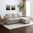 Dunelm Kayden Fabric Traditional Scroll Arm Bed Sofa 222cm 3 Seater