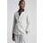 FARAH Slim Fit Double Breasted Flannel Suit Jacket - Cool Grey