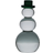 Magnor Snowman with Hat Green/Clear Julepynt