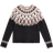 White Stuff Mono Fairisle Jumper - Black Multi