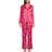 Chelsea Peers Satin Giraffe Print Long Pyjama Set - Pink