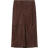 Singular Society Women's Midi Suede Skirt - Chocolate Brown