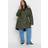Yours Curve Faux Fur Trim Parka Coat - Khaki Green