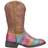 Roper Little Kid's Rainbow Glitter Square Toe Cowboy - Brown/Multi