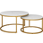 VICCO Montreal White/Gold Coffee Table 77cm 2pcs