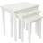 Julian Bowen Cleo White Nesting Table 33x48cm 3pcs