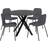IKEA Mariedamm/Karlpetter Black Marble Bordsgrupp 104.9cm 5st