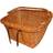 Basil Dublin Front Basket In Wicker With Hooks ‎Varnished Natural