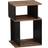 Spot on Dealz 2 Tier Rustic Dark/Black Bedside Table 29x33cm