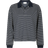 Neo Noir Sara Stripe Polo Blouse - Navy
