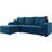 Mirjan24 Hewlet Divan 3-Sits Sofa Blå Soffa 3-sits