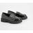 boohoo Womens Wide Fit Patent T Bar Loafers - Black
