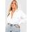 boohoo Basics Plus Oversized Cotton Poplin Utility Shirt - White