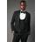 Burton Slim Fit Tuxedo Suit Jacket - Black