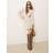 River Island Asymmetric Knitted Mini Skirt - Beige/Neutral