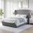 Safina Grey Velvet King Size Ottoman Bed Headboard
