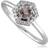 Gemondo Morganite Diamond Halo Engagement Ring - White Gold