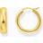 Thomas Sabo Gold Plated Medium Chunky Creole Hoop Earrings - Yellow Gold/Silver