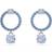 Swarovski Attract Drop Earrings - Round Cut/Blue
