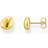 Thomas Sabo Gold Plated Rounded Organic Shape Stud Earrings - Yellow Gold