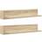 vidaXL Shelves 2 Pcs Sonoma Oak 100 x 16.5 x 16.5 cm Wall Shelf 2pcs